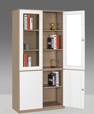 4 Swing Glass Door Office Steel File Cabinets , Extendable Office File Cupboard