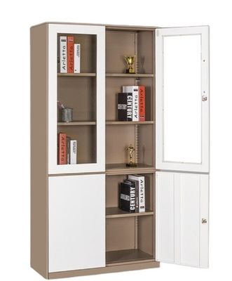 Printing Color 1mm File Storage Cupboard With Glass Doors