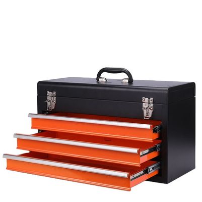 2 Drawers Small Mobile Tool Cabinets Black Cold Rolled Steel