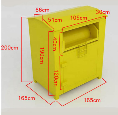 Clothing 2m Height Donation Drop Off Boxes Yellow