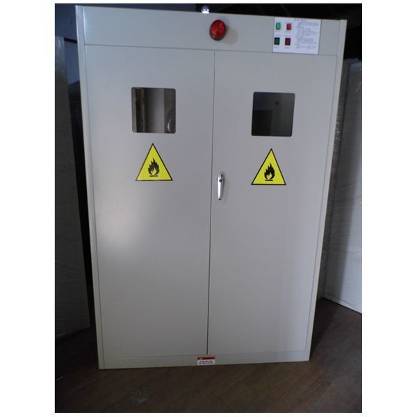 Lab Steel Compressed Gas Cylinder Cabinets Two Door With