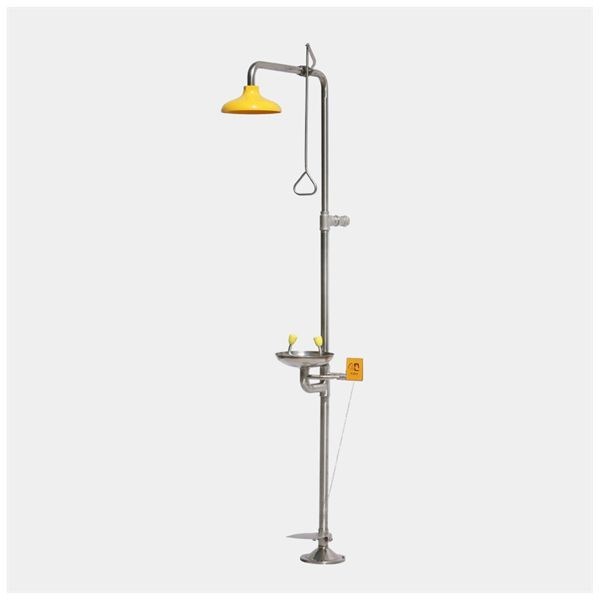 Foot Pedal Emergency Eye Wash Station , Stainless Steel Eyewash Shower