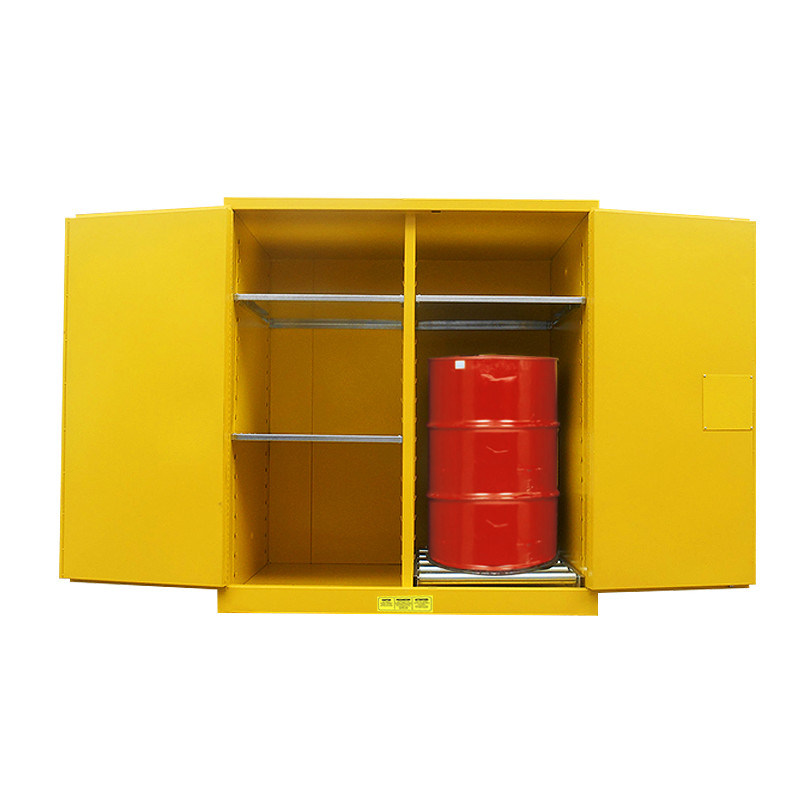 Yellow Chemical Drum Storage , Double Drum Storage Equipment