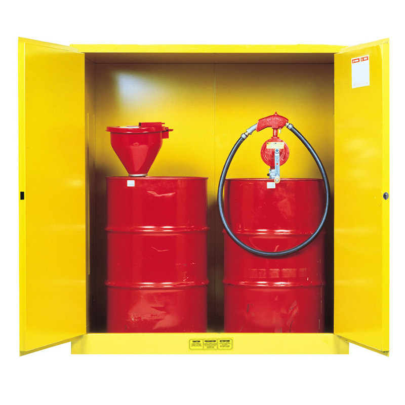 Steel Vertical Drum Storage , Double Door 200L Flammable Drum