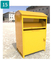 Yellow Powder Coating Recycling Storage Bin Old Clothes Shoes Donation