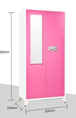 ISO9001 2 Doors Metal Locker Storage Cabinet Extendable