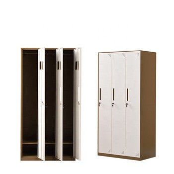 Anti Corrosion 0.6mm Metal Locker Storage Cabinet 3 Door Family