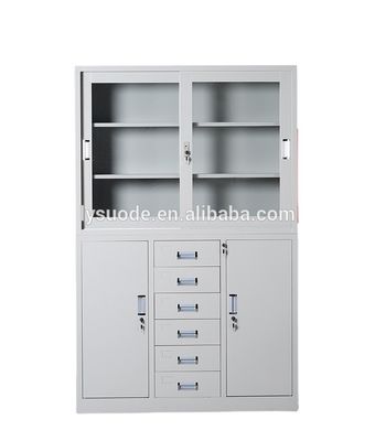 Medicine Drug Steel Glass Door Metal Storage Cabinet For Laboratory