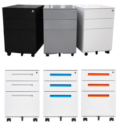 Metal Office Furniture 3 Drawers Under Desk Mobile File Cabinets Ovable Cabinet Cupboard