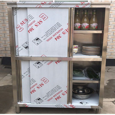 0.4mm To 1.2mm Stainless Steel Kitchen Pantry Cabinet ISO14001