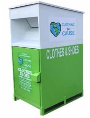 Shoe Donation 1700mm Tall Recycling Storage Bin Oem