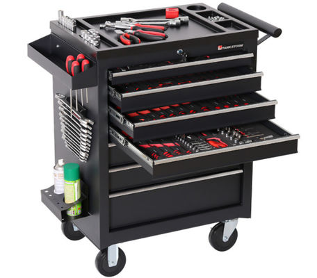 Garage workbench and storage shelves  tool trolley cart