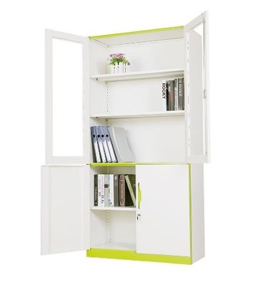 Printing Color 1mm File Storage Cupboard With Glass Doors