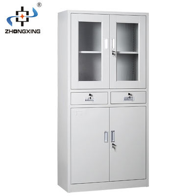 2 Drawers 1.2mm Double Door Filing Cabinet Smooth Powder Coating ISO14001