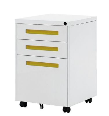 Mobile Pedestal 3 Drawers Office Filing Cabinets With Wheel