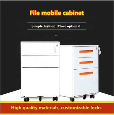 Stainless Steel Office Movable 3 Drawer Office Cabinet