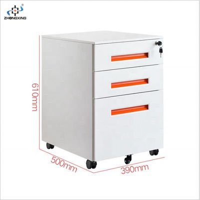 Stainless Steel Office Movable 3 Drawer Office Cabinet