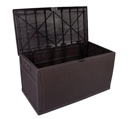 Collapsible Crate Brown Large Plastic Outdoor Storage Box 80L