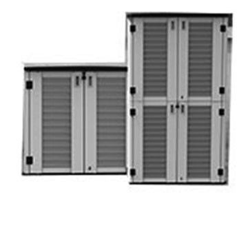 Metal 4ftx2.4ftx3.4ft Plastic Outdoor Storage Sheds