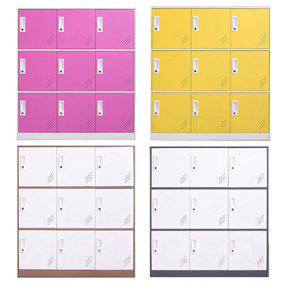 Market Gym Office Metal Locker Storage Cabinet 9 Door