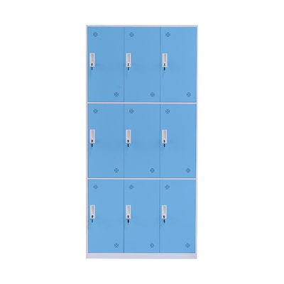 Market Gym Office Metal Locker Storage Cabinet 9 Door