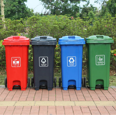 120L Outdoor plastic waste bin  hot sale trash can