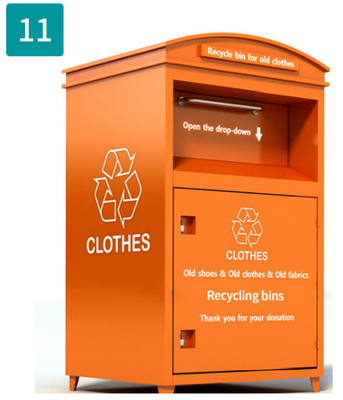 Stocked 1mm Thickness Old Clothes Donation Box Logo Print