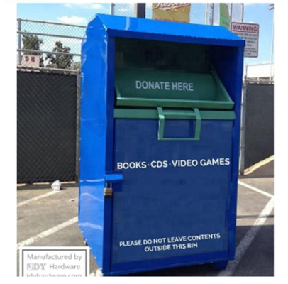 Standing Pressing Clothes And Shoes Donation Box For Outdoor